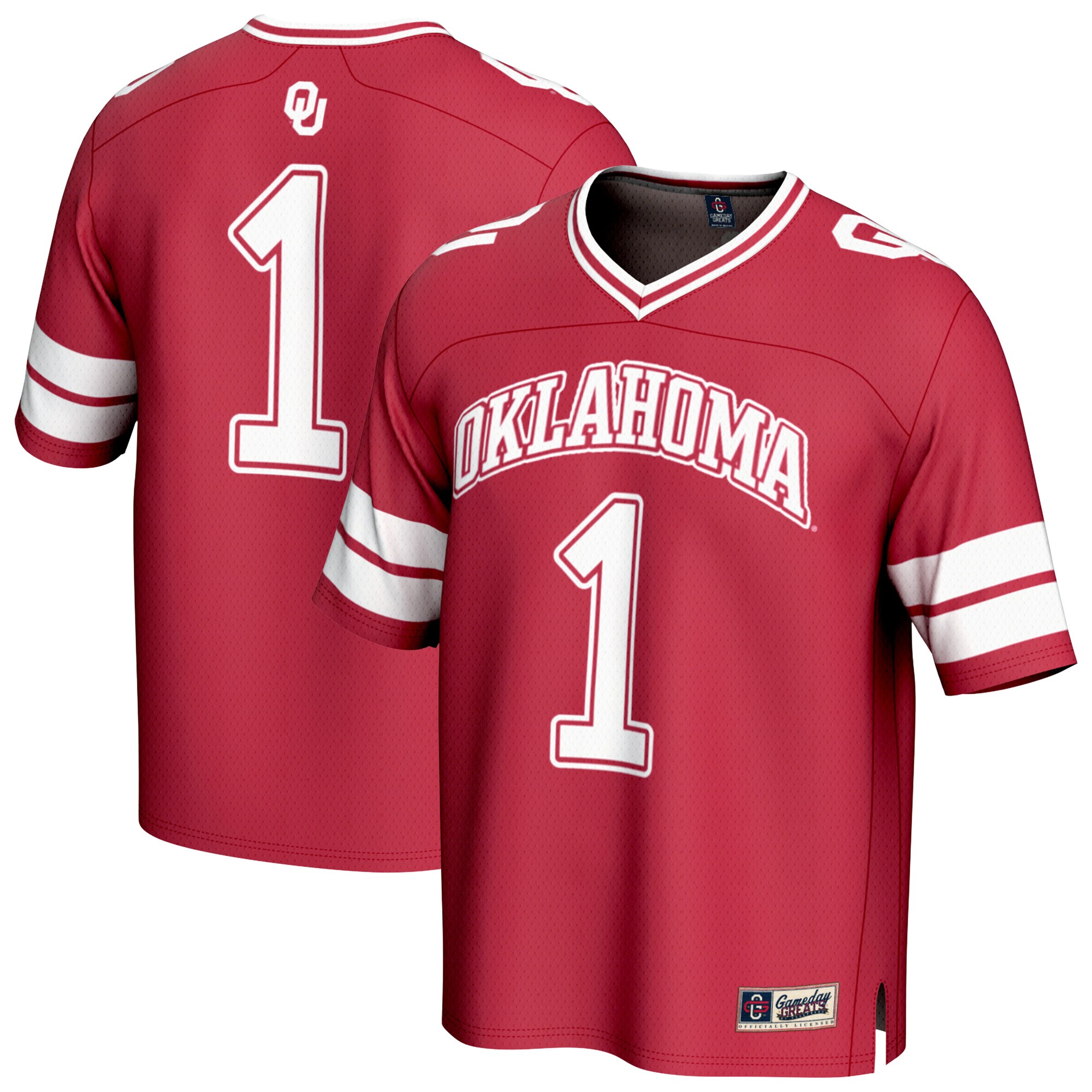 [DDG] Oklahoma Sooners GameDay Greats Lightweight Collegiate Football Fashion Jersey - Crimson