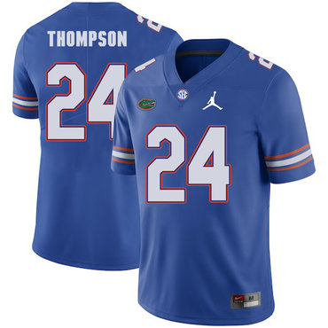 Men's None Mark Thompson #24 durabl Blue 2024 game jersey Jersey