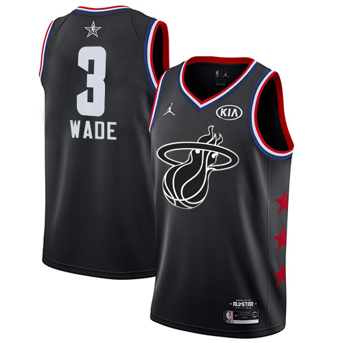 Heat Black Miami Heat #3 Jordan Jersey - Value-Priced NBA Fan Apparel