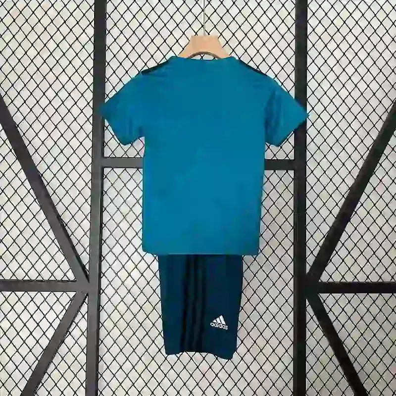 Cheap 2017-2018 Kids Real Madrid Third retro kit
