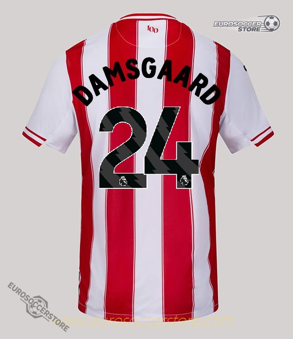Brentford 25-26 Season Home DAMSGAARD Number 24 Football Jersey
