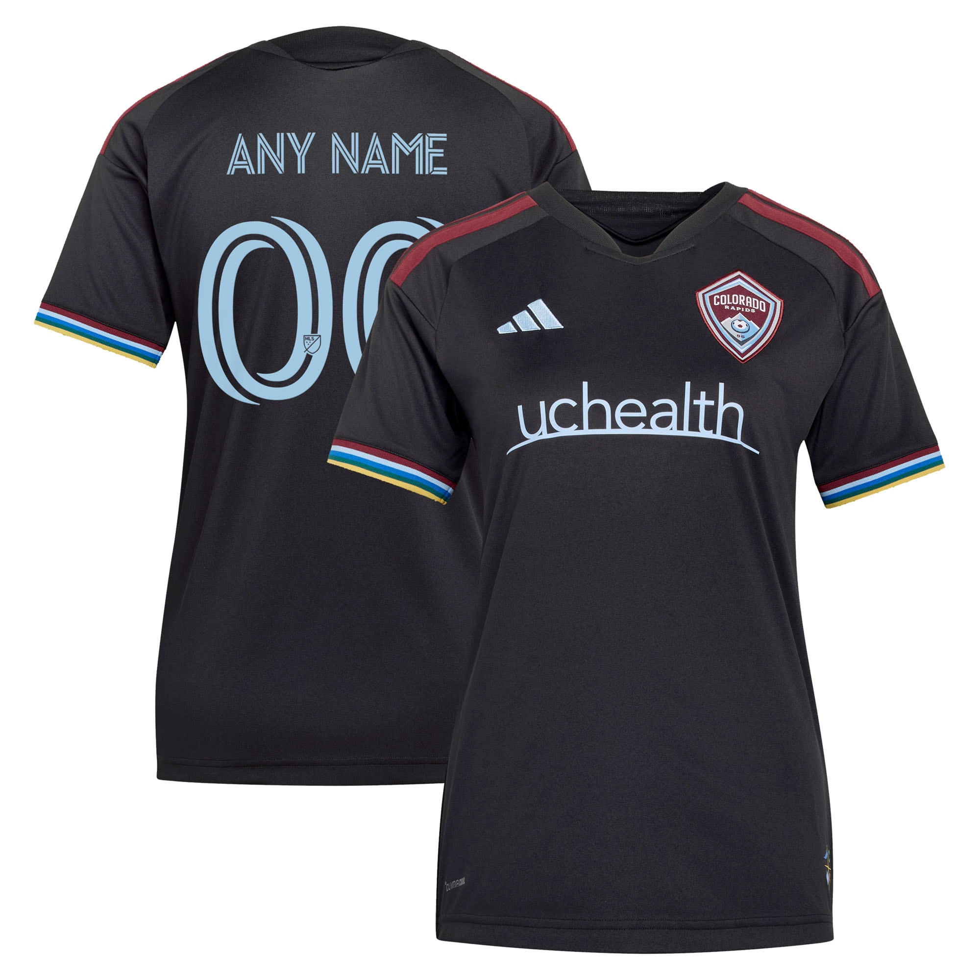 [SJH] Colorado Rapids Women's 2026 Colorful Colorado Replica Custom Jersey - Black