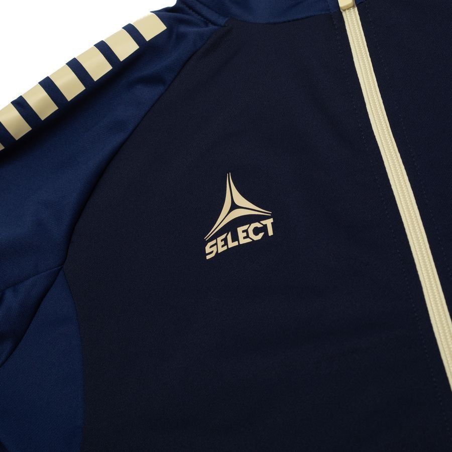 Lyngby BK Training Shirt Full Zip Elite - Navy/Beige