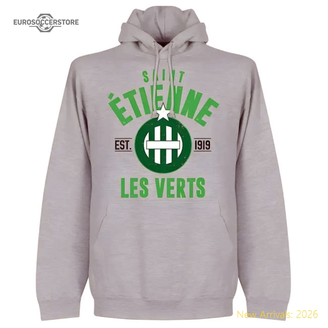 Club Teams,St. Etienne Established Hoodie - Grey For Football Fans