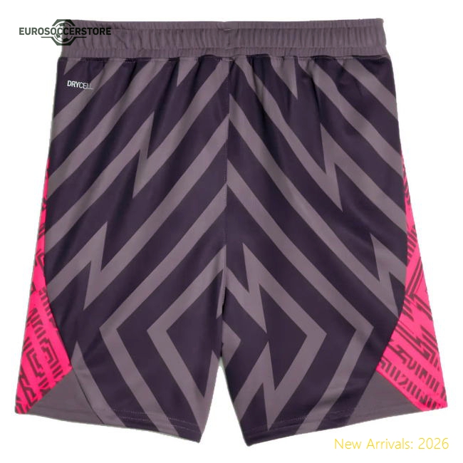 2023-2024 Man City Goalkeeper Shorts (Purple Charcoal) - Kids