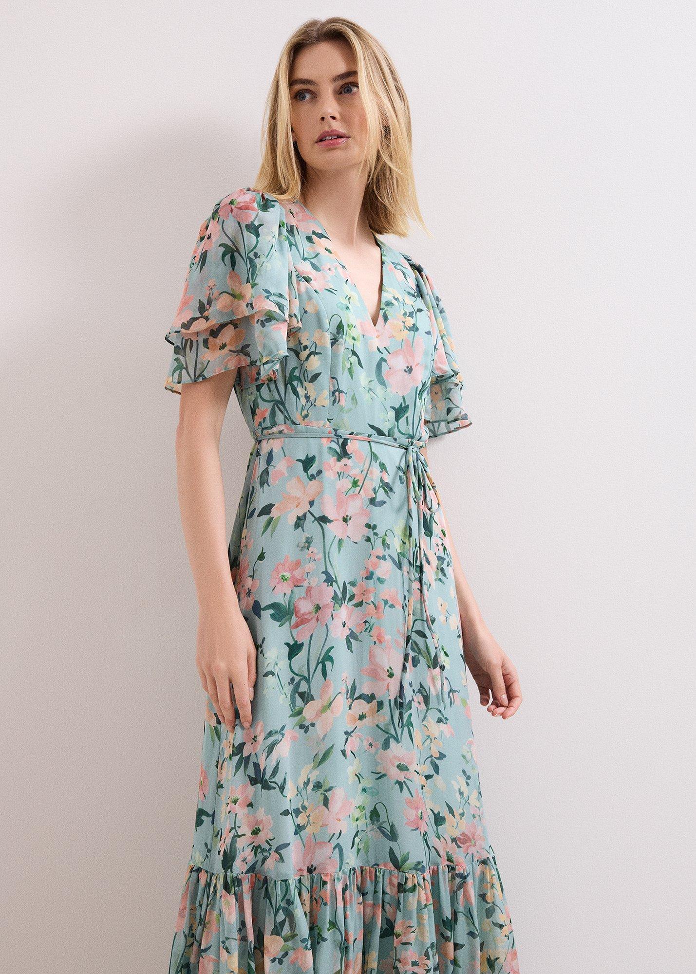 Petite Violet Floral Maxi Dress