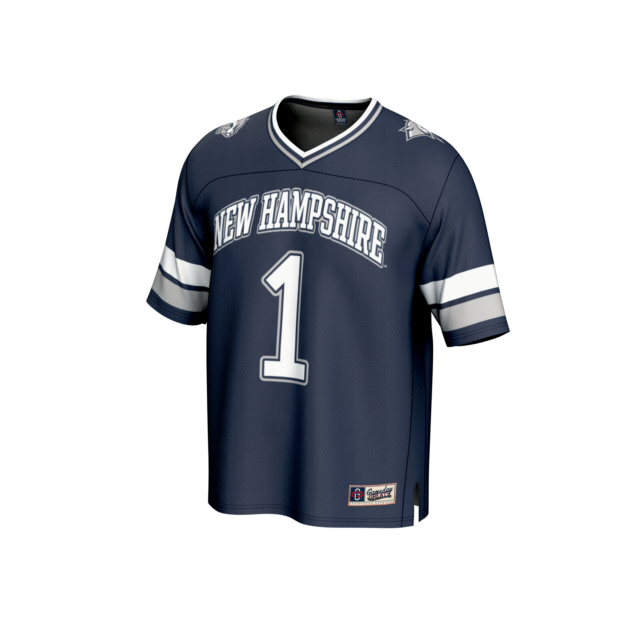 [DDG] New Hampshire Wildcats GameDay Greats Lightweight Collegiate Football Fashion Jersey - Navy