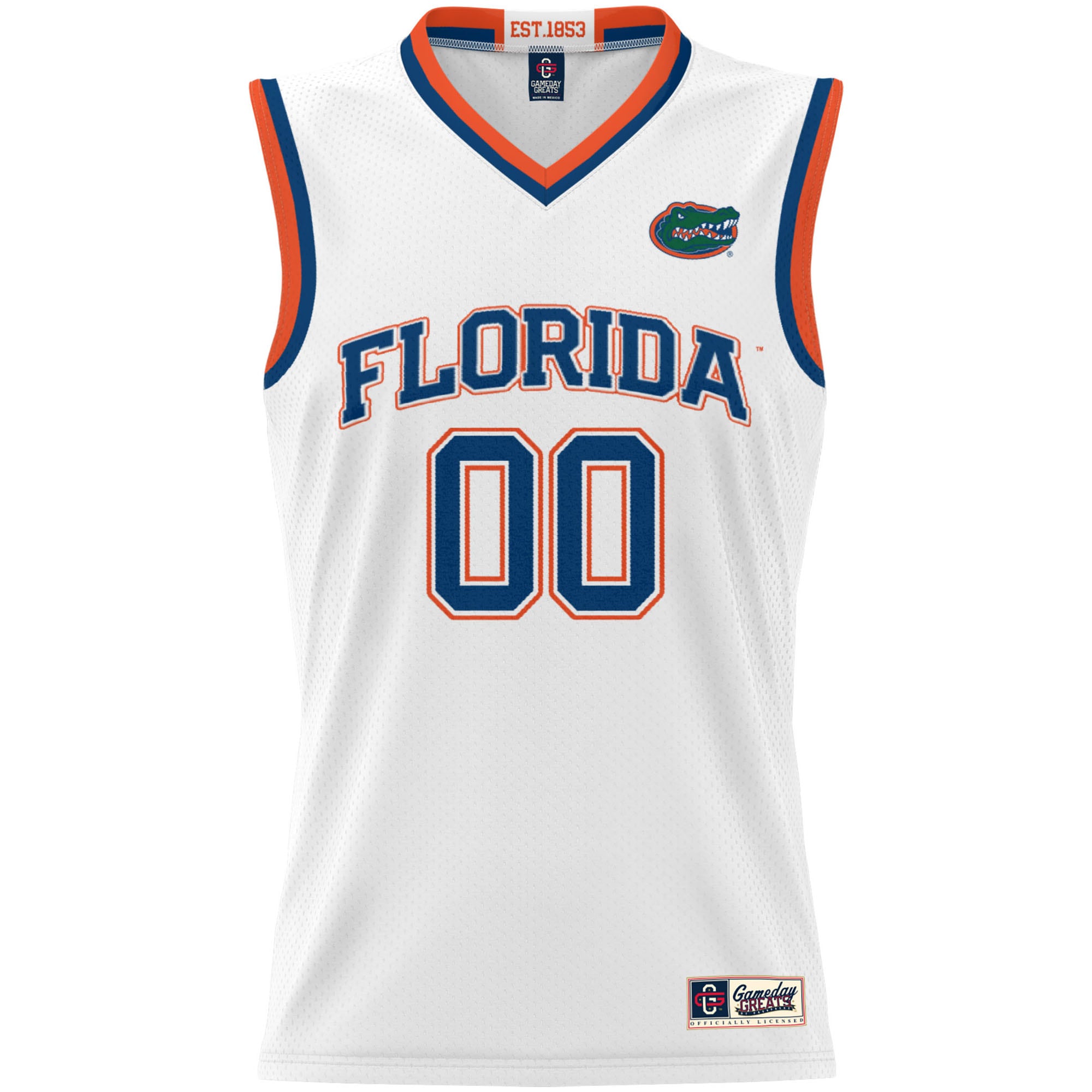 [NJP] Florida Gators GameDay Greats Youth NIL Pick-A-Player Lightweight Men's Basketball Jersey - White