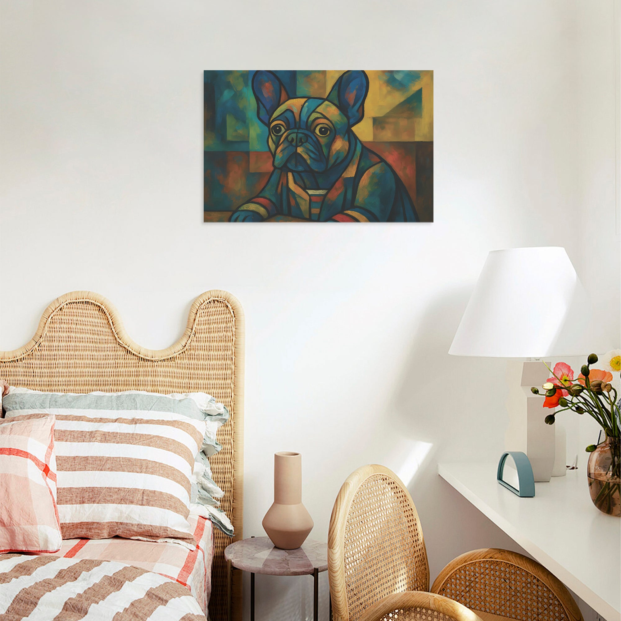 Jane - Adorable Frenchie canvas Wall Art