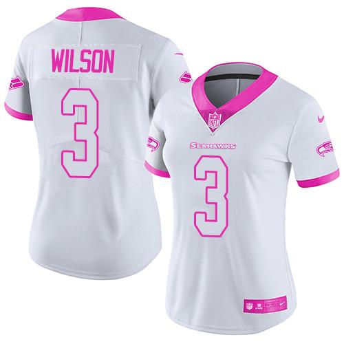 Official NFL s Seattle Seahawks #3 Russell Wilson White Limited Jersey