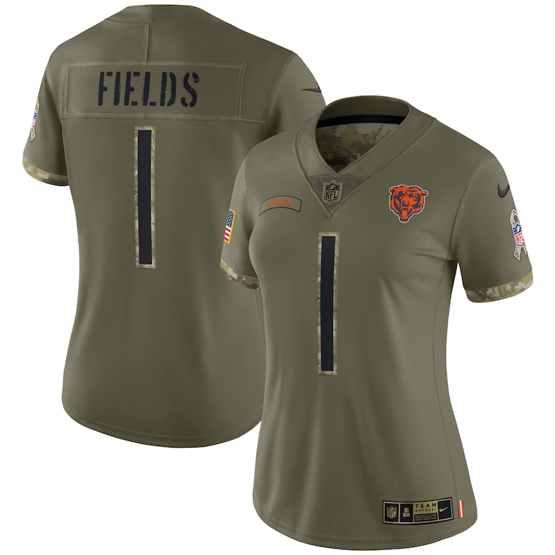 None Justin Fields Chicago Bears Sleek Fan Apparel Football Apparel