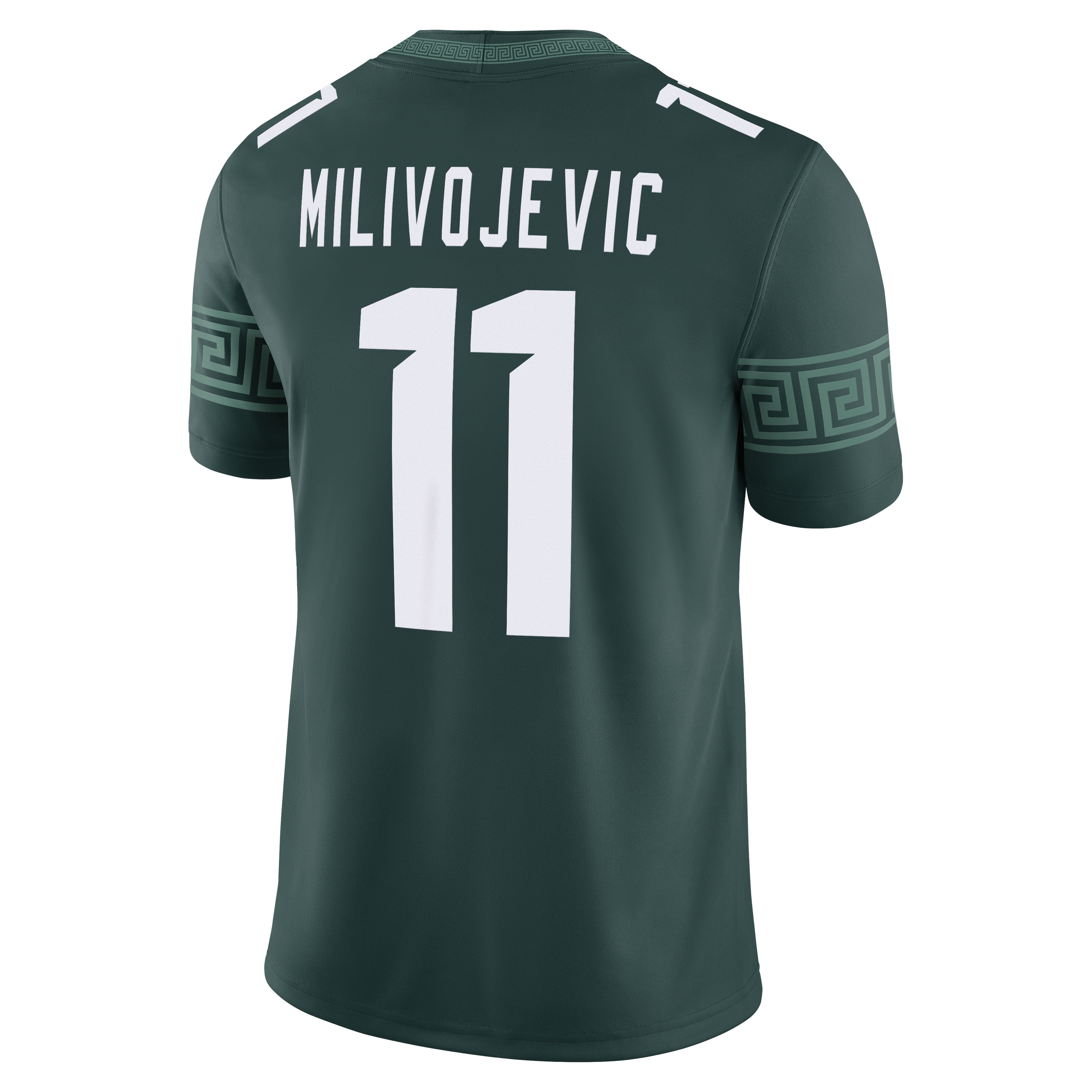 [NJP] Alessio Milivojevic Michigan State Spartans Game Football Jersey - Green