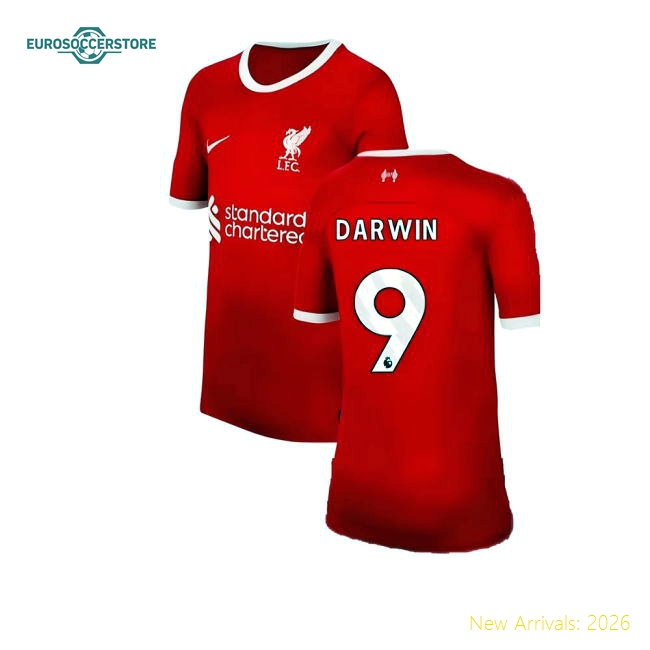 Durable Kids Liverpool Darwin Jersey 2023-2024 Stretchy
