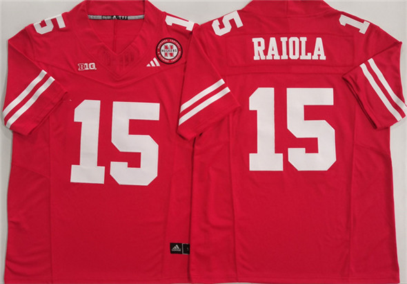 Men's None Red 2024 authentic Dylan Raiola #15 alternate jersey Jersey
