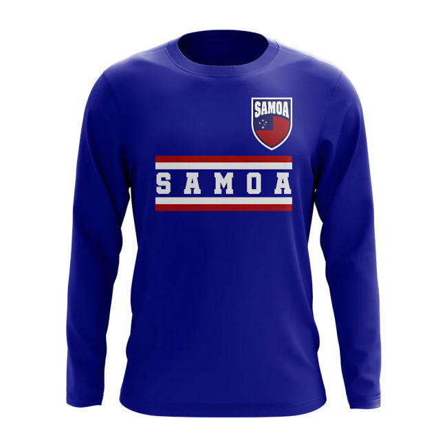 Samoa Core Football Country Long Sleeve T-Shirt (Royal)
