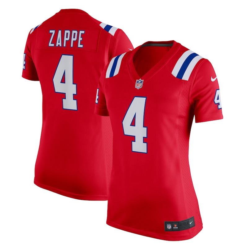 None Bailey Zappe NE Patriots Iconic Premium Material Jersey