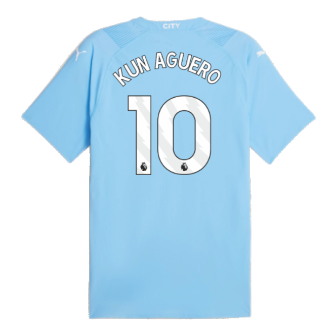Authentic 2023-2024 Man City Authentic Home Shirt (kun Aguero 10)