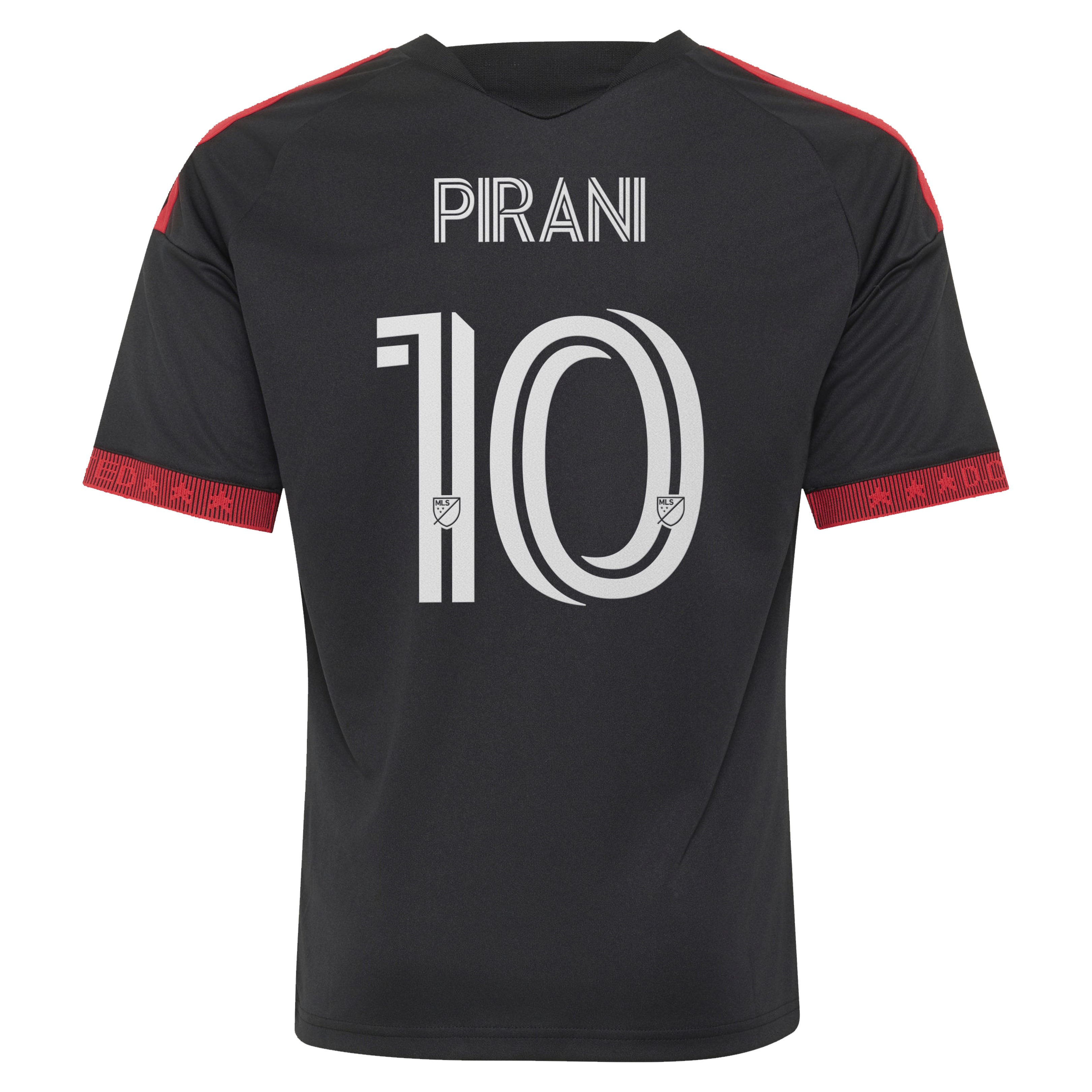 [SJH] Gabriel Pirani D.C. United Youth 2026 Black-and-Red Kit Replica Jersey - Black