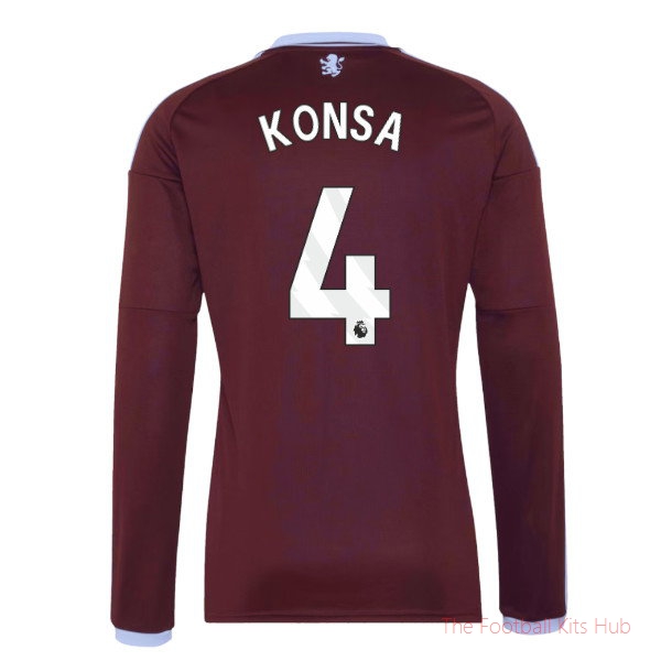 Supporters Aston Villa 2026-2027 Long Sleeve Home Shirt (Konsa 4)