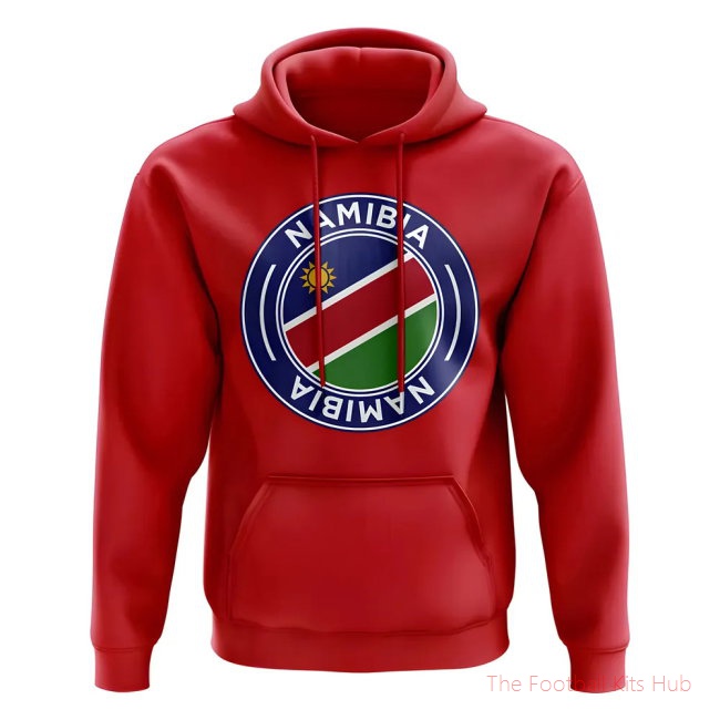 Men Namibia Football Badge Hoodie (Red)