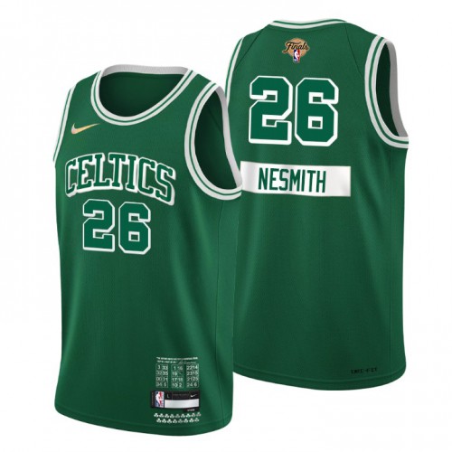Boston Boston Celtics #26 Aaron Nesmith Mens Nike Green 2022 NBA Finals Swingman City Edition Jersey Mens