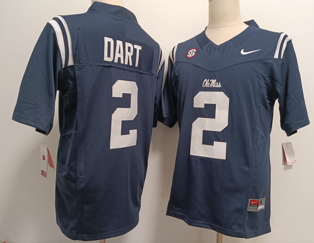 Men's None Blue 2024 performance Jaxson Dart #2 alternate jersey