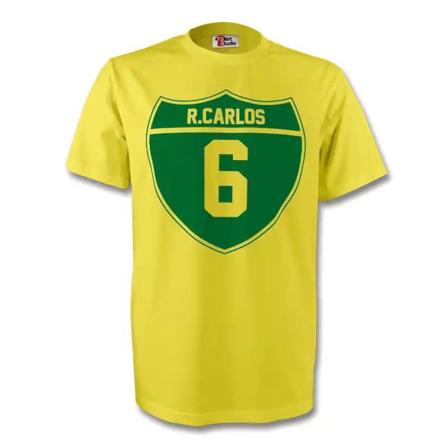 Replica Roberto Carlos Brazil Crest Tee (Yellow) Championship