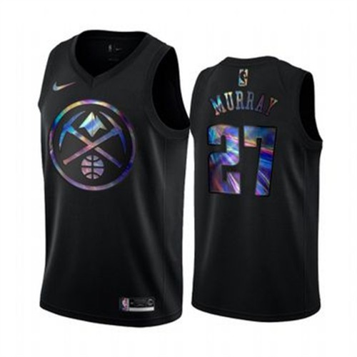 Black Nike Denver Nuggets #27 76ers Jersey - Polyester Basketball Jersey