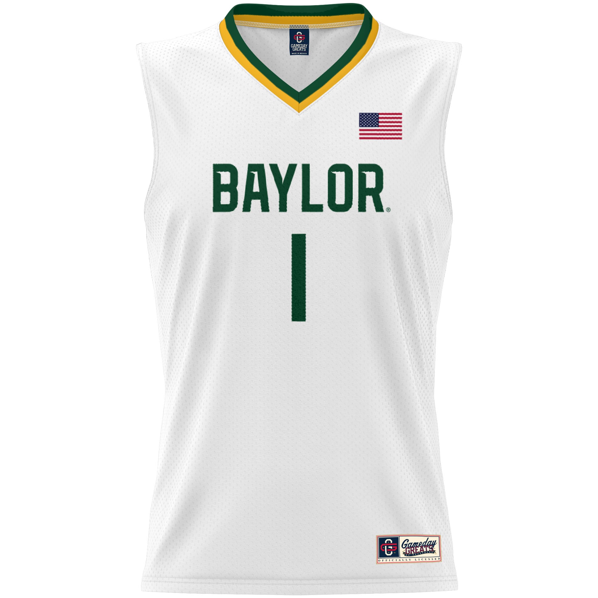 [DDG] Baylor Bears GameDay Greats Youth Lightweight Basketball Jersey - White