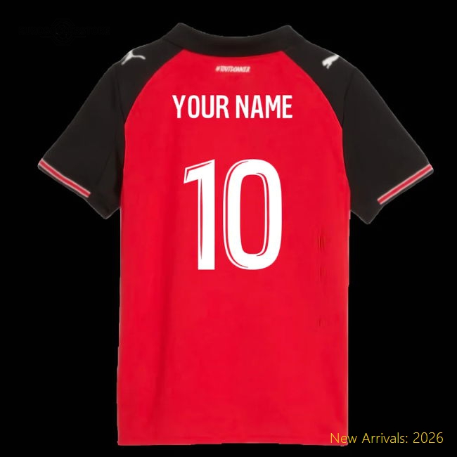 Rennes Children 2025 Home Jersey Shirt Football Fan Match Day For Football Fans