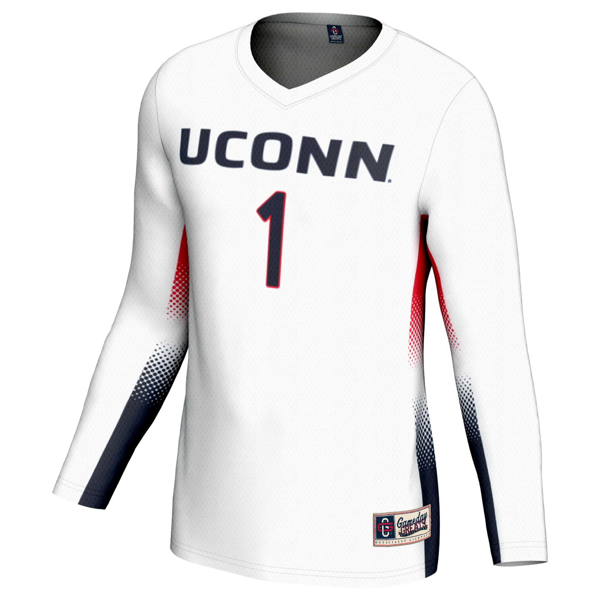 [NJP] UConn Huskies GameDay Greats Youth Lightweight Women's Volleyball Jersey - White