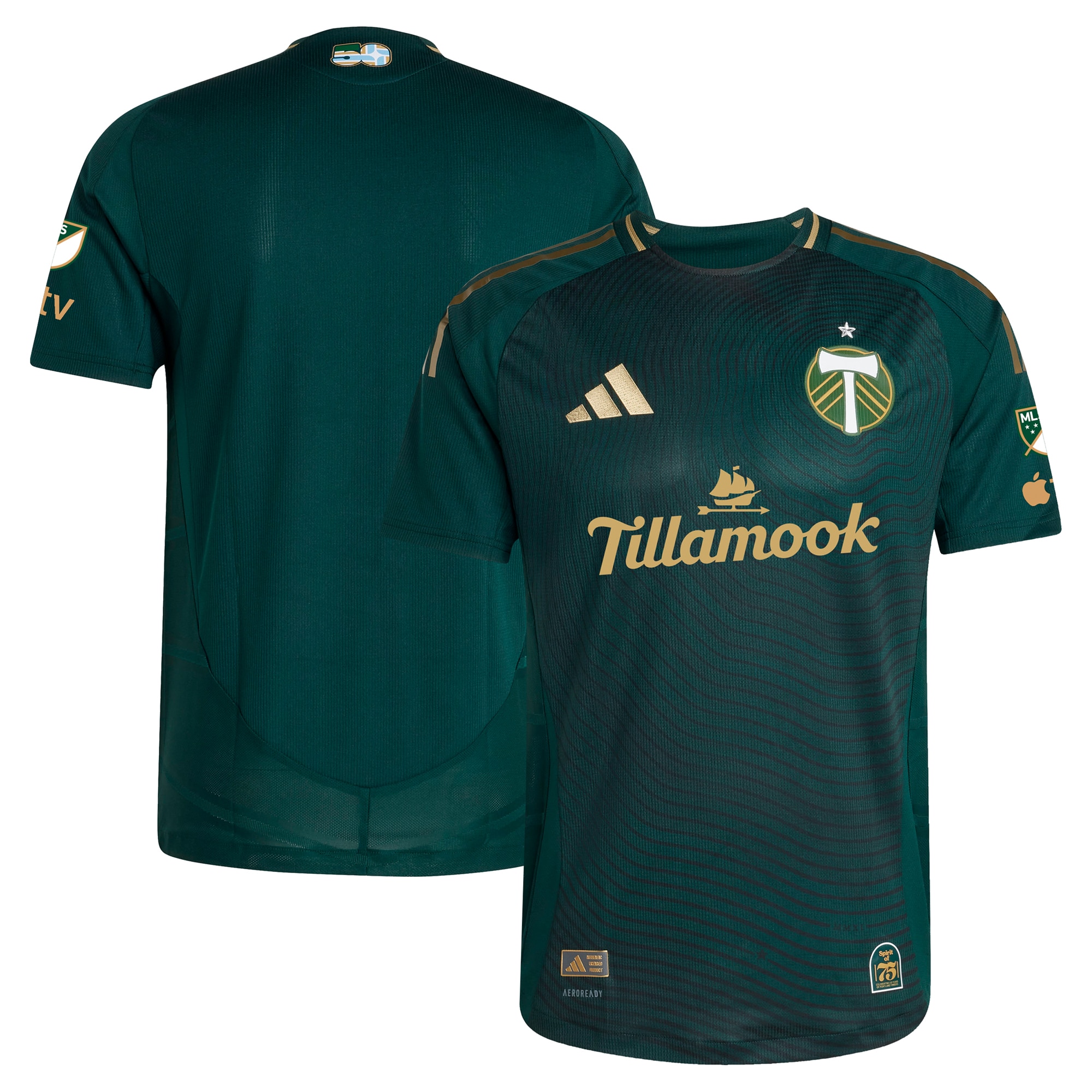 [SJH] Portland Timbers 2025 Forever Green & Gold Authentic Jersey - Green