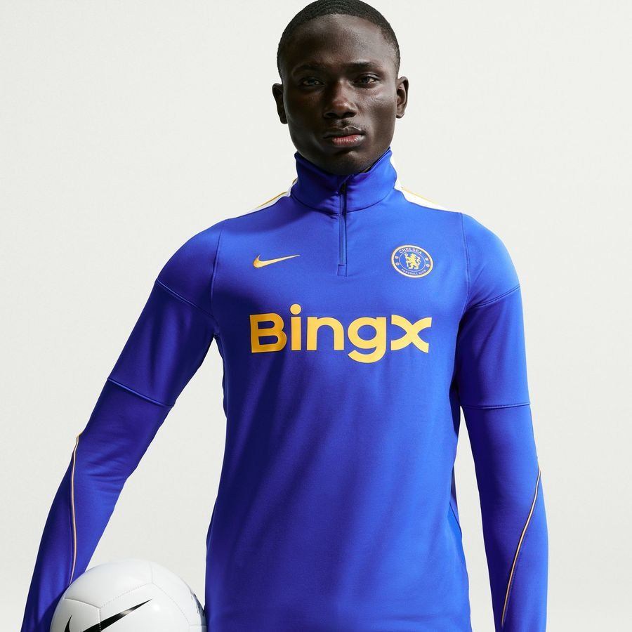 [EFKS] Chelsea Dri FIT Strike Drill Bright Blue/White/Midwest Training Gold Uniform