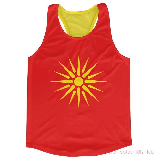 Men Macedonia Flag Running Vest