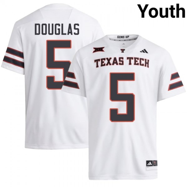 Youth Texas Tech Red Raiders Caleb Douglas #5 Ncaa Red Performance