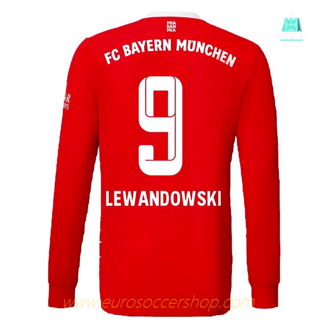 2022-2023 Bayern Munich Long Sleeve Home Shirt (LEWANDOWSKI 9)