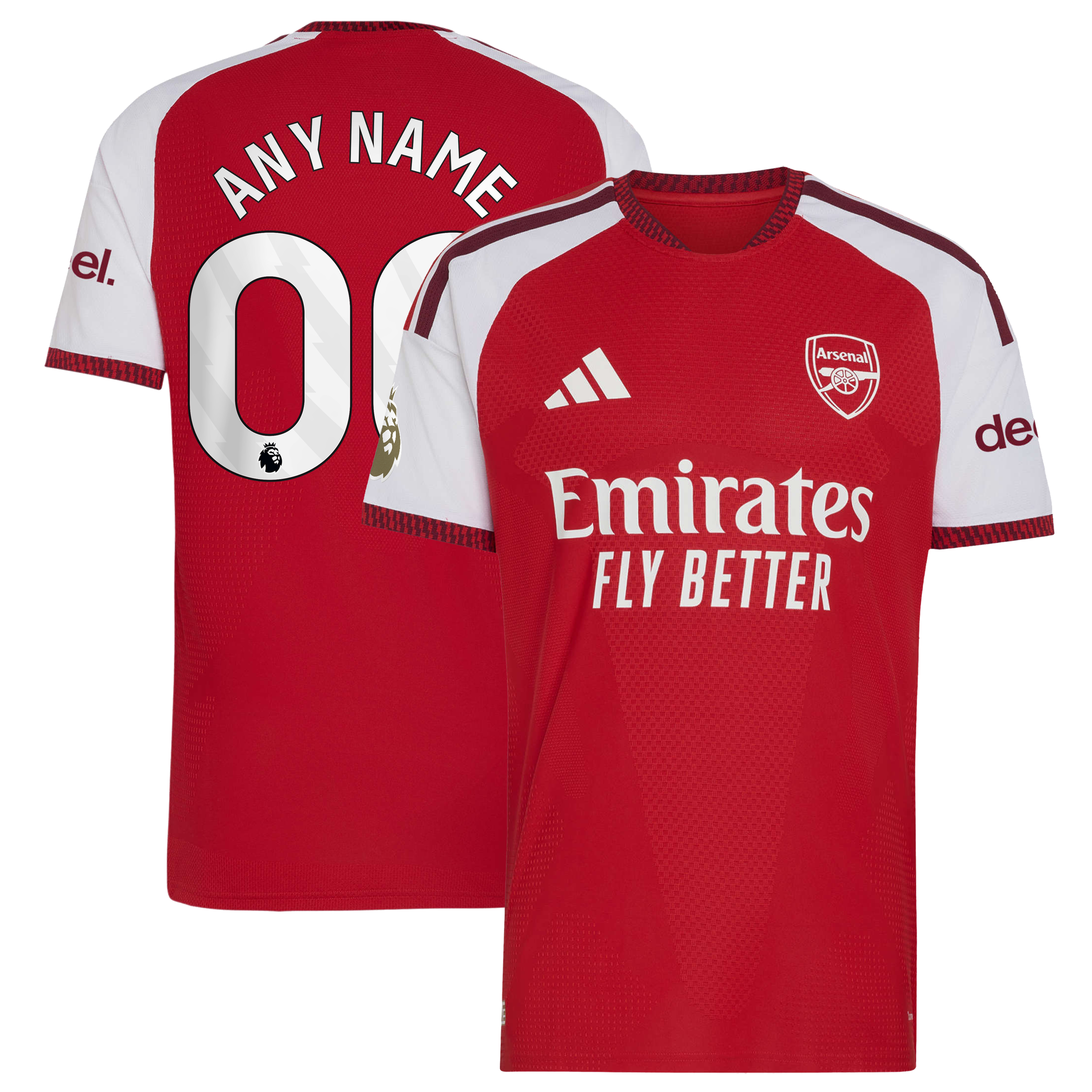 [SJH] Arsenal 2026/27 Home Authentic Custom Jersey - Red