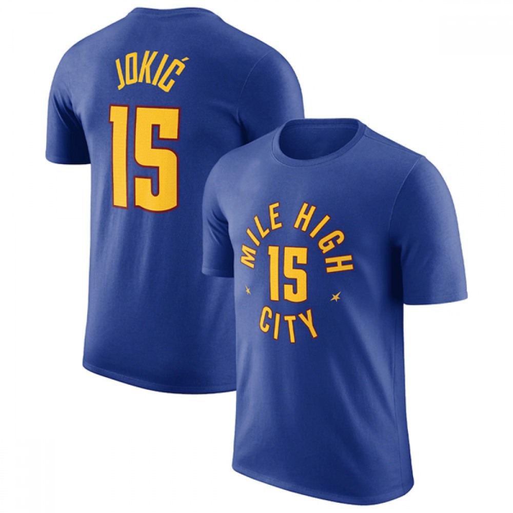 Performance Denver Nuggets Nikola Jokic15 Blue Jersey - Game Day Essential