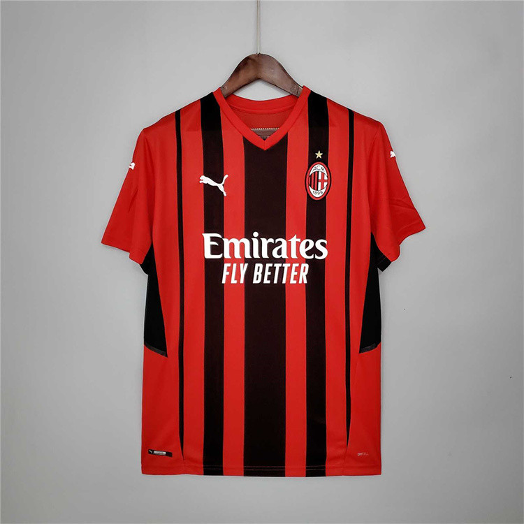 AC Milan 21-22 Home Red Soccer Jersey Football Shirt - Official