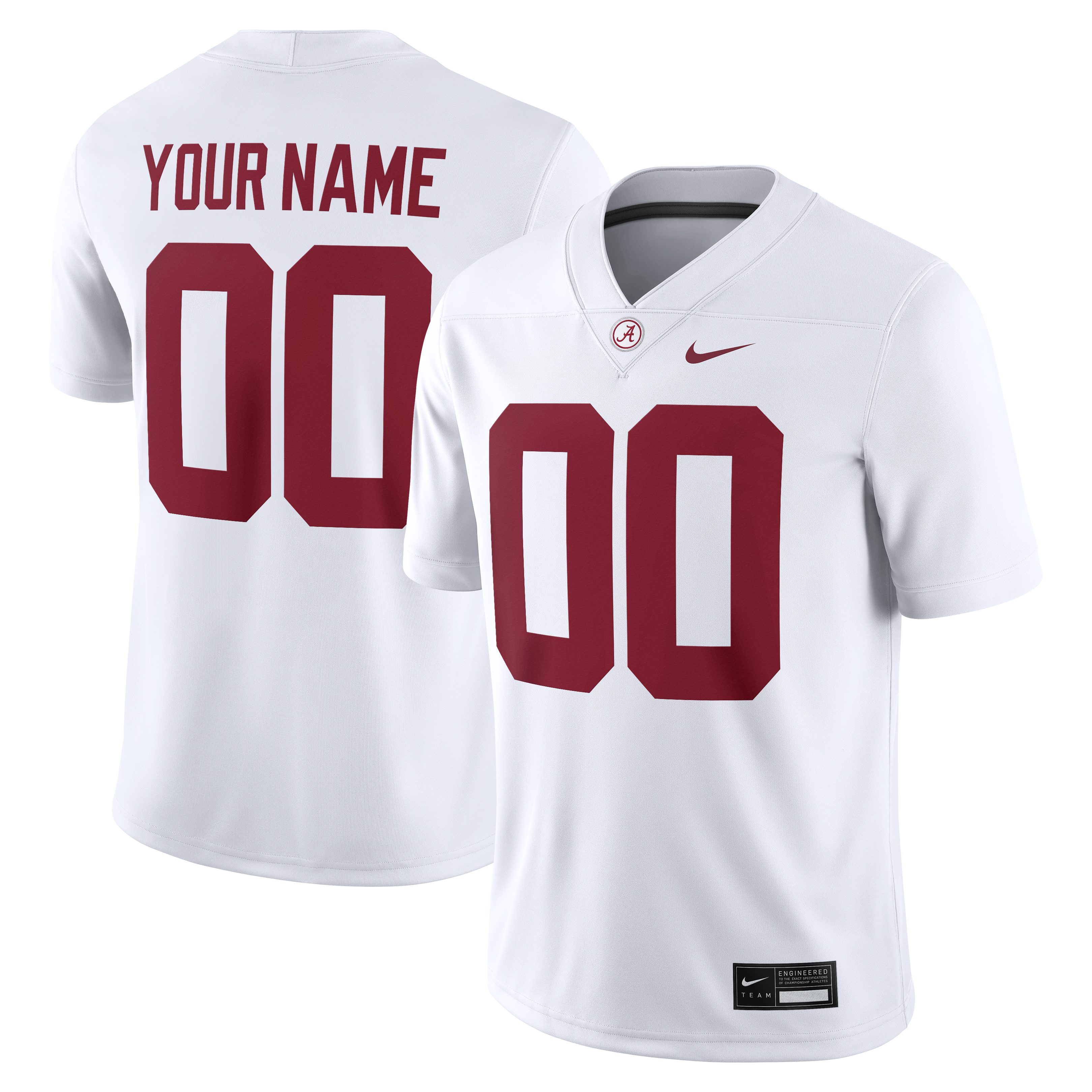 [DDG] Alabama Crimson Tide Custom Game Jersey - White