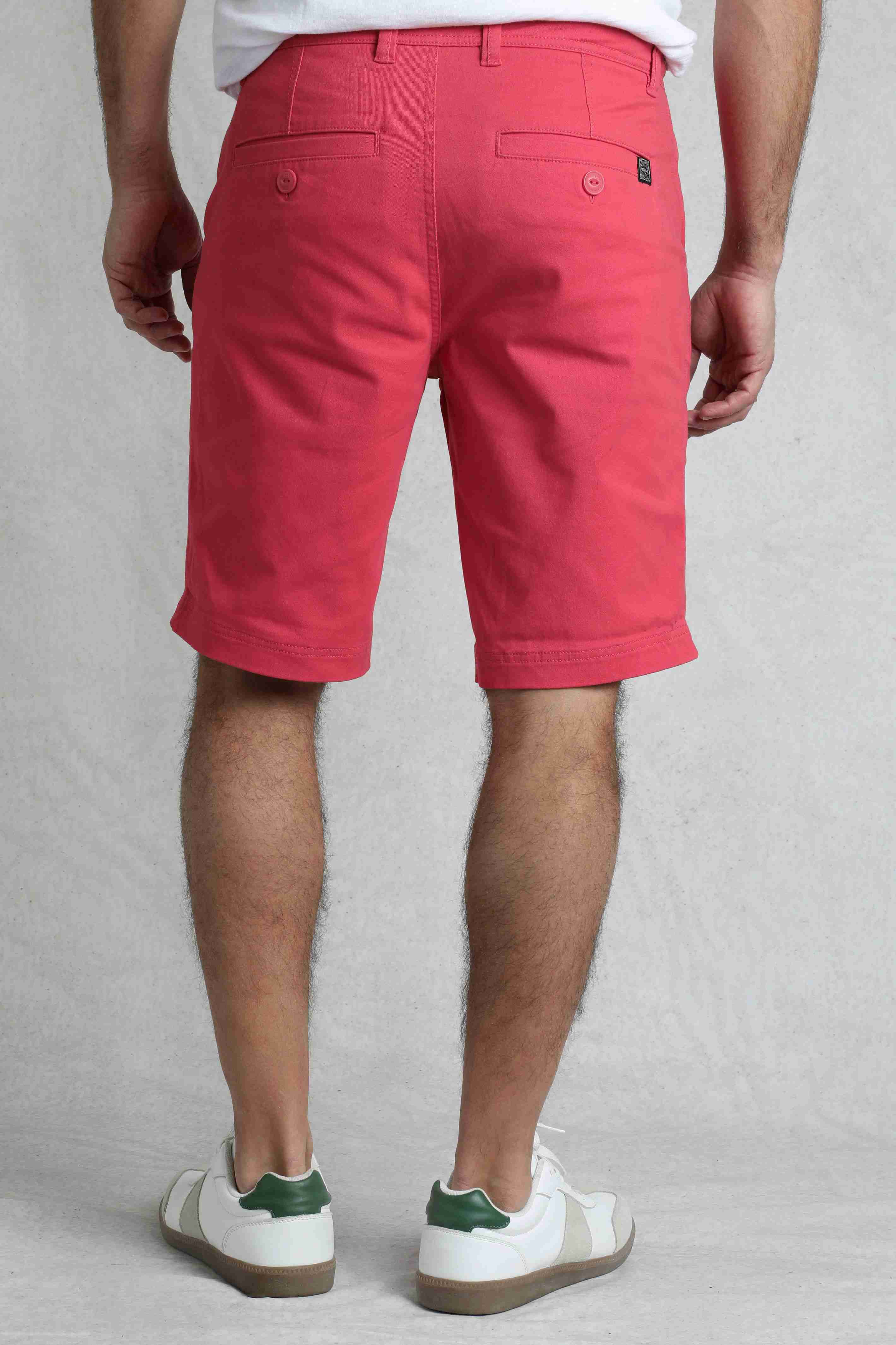 Rayburn Cotton Flat Front Shorts Dark Pink