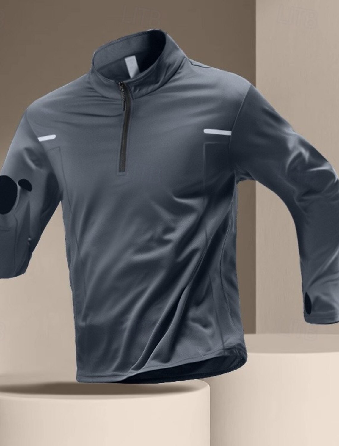 Men's Solid Colored Running T-Shirt Compression Shirt Long Sleeve Top