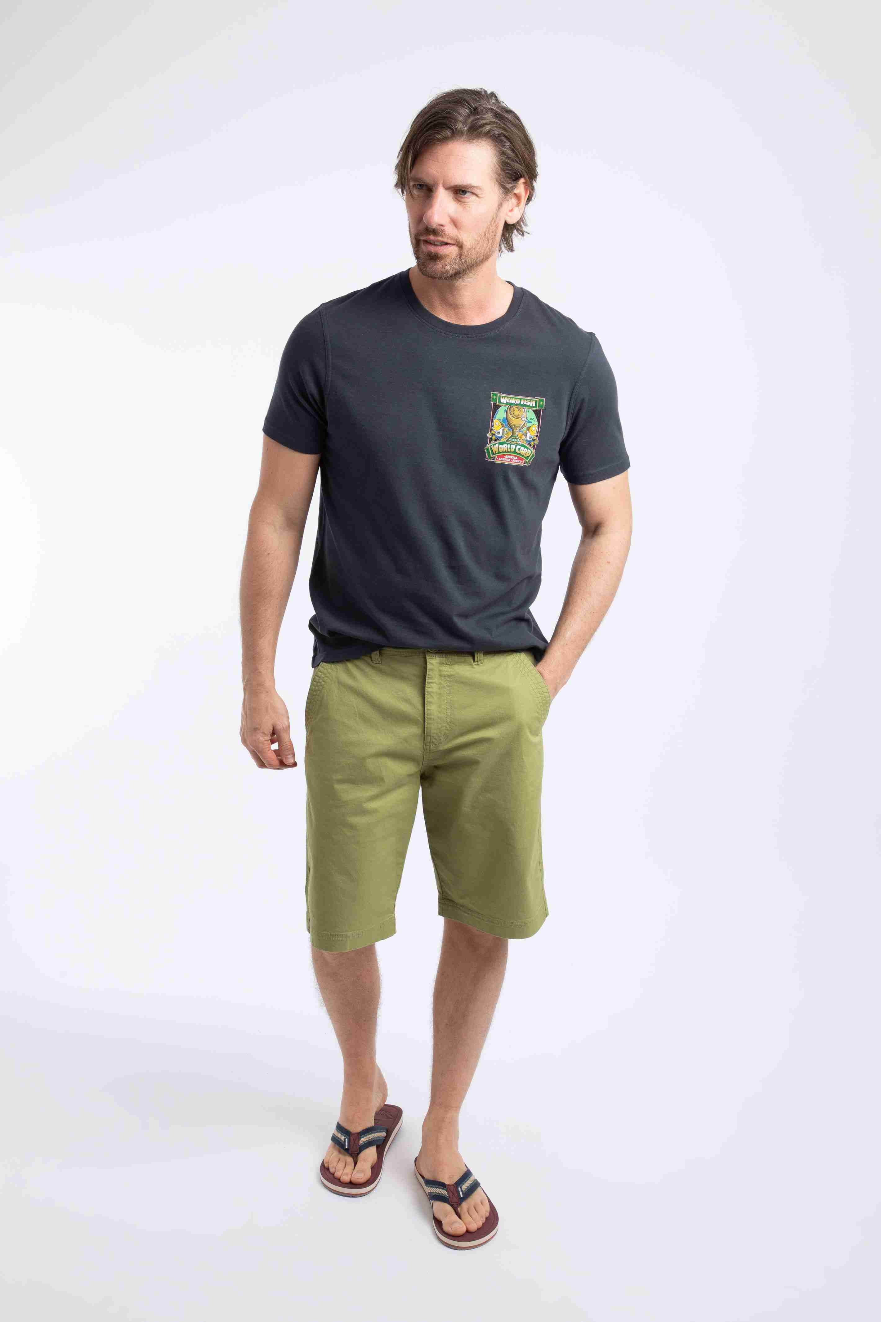 Rayburn Cotton Flat Front Shorts WashedOak