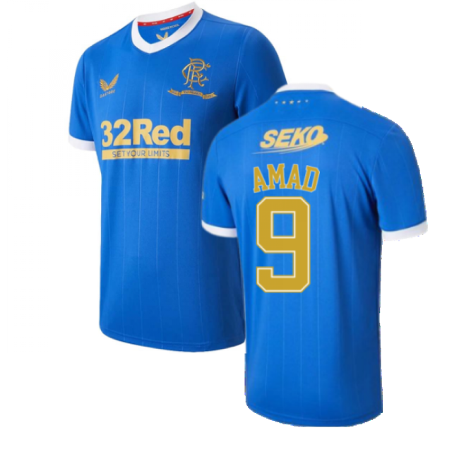 Official 2021-2022 Rangers Home Home Amad 9 With Limited Edition