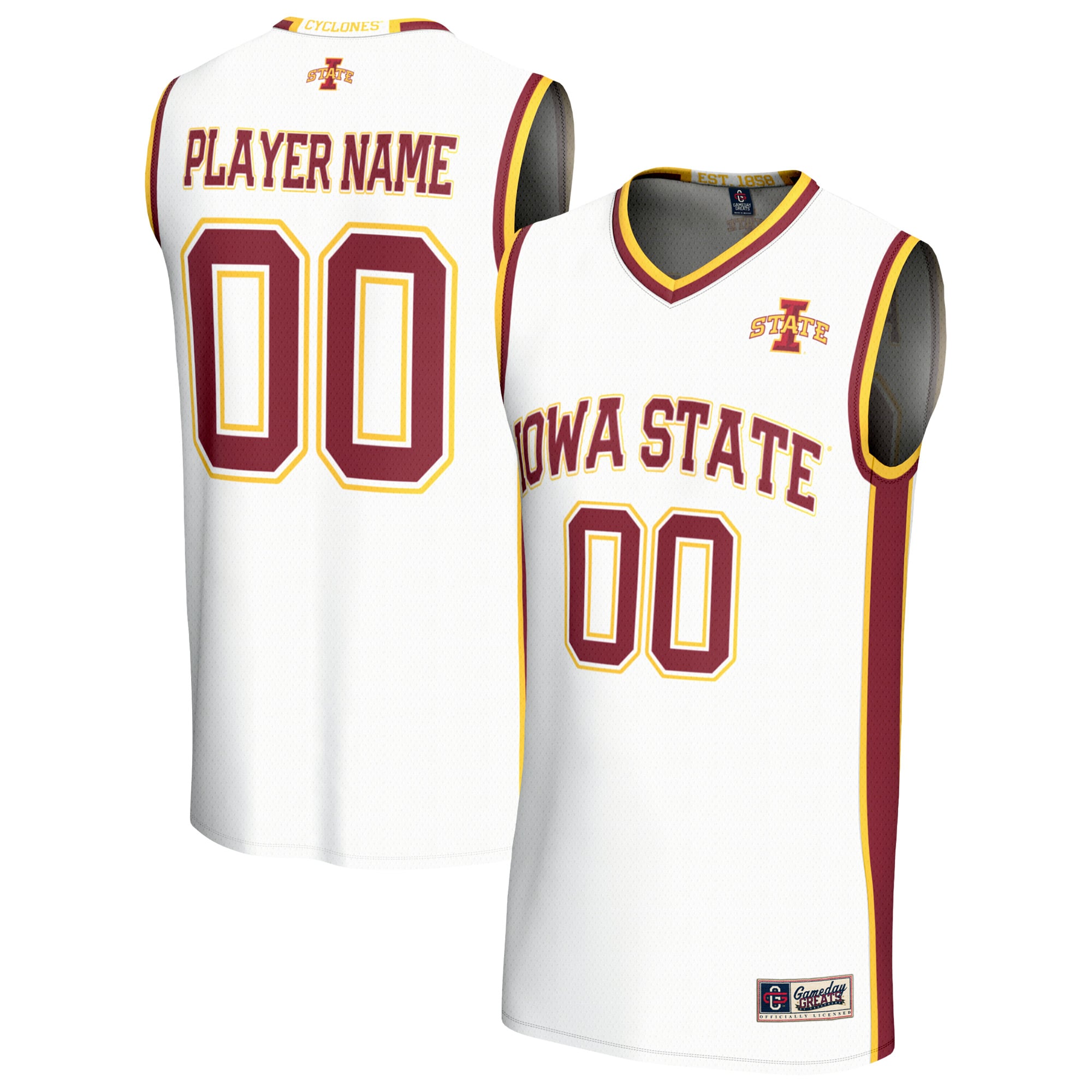 Iowa State Cyclones GameDay Greats Youth Lightweight Collegiate Men's Basketball NIL Pick-A-Player Fashion Jersey - White