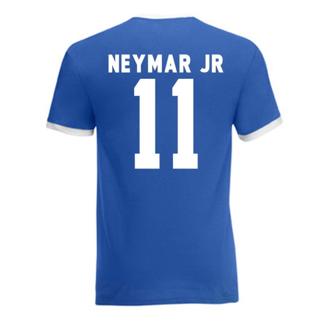 World Neymar Brazil Ringer Tee (Blue) World Player Player