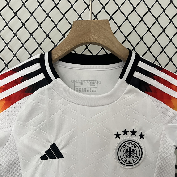 Moisture Wicking Kids Germany 2024 Home Soccer Kit ShirtShorts