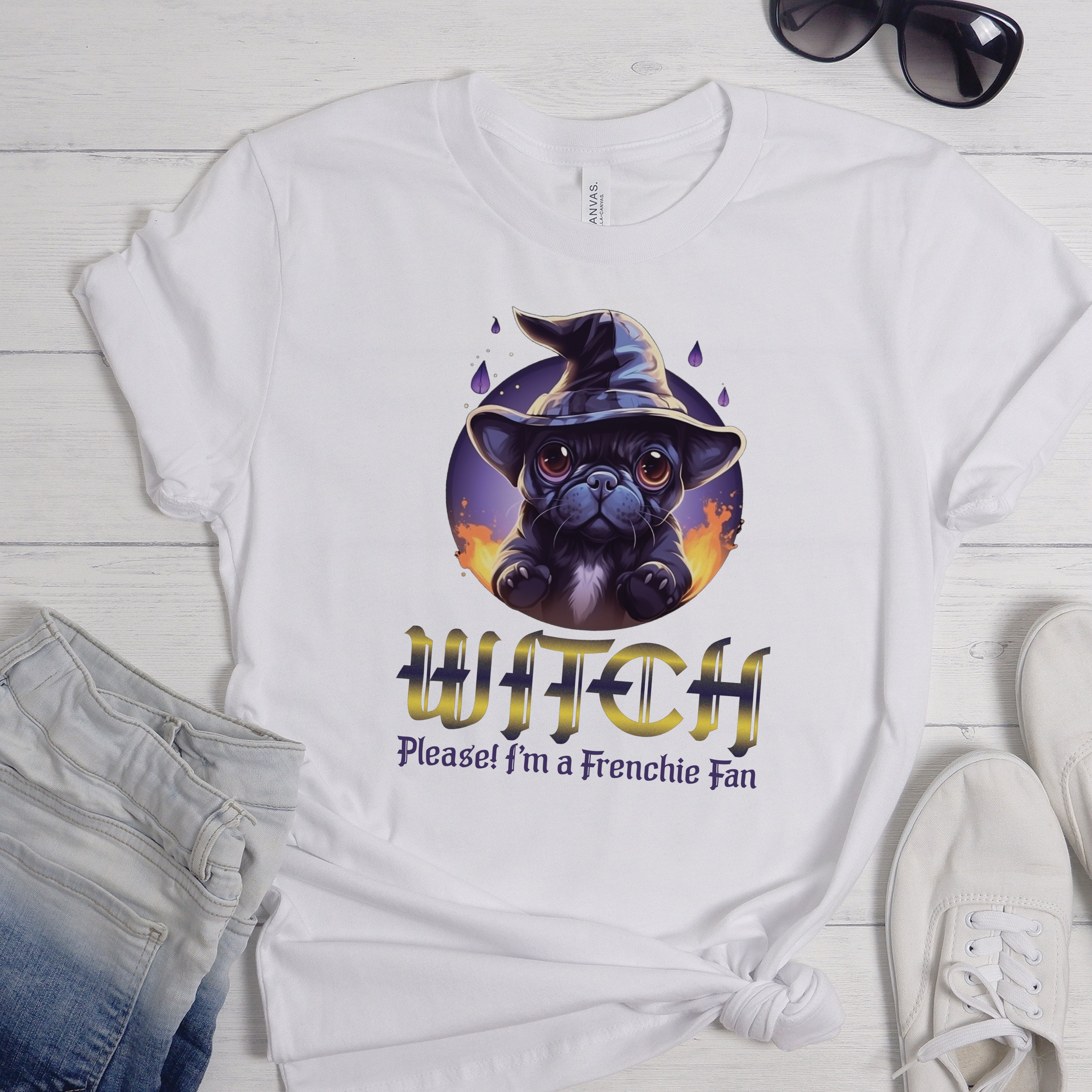 French Bulldog Witch - Unisex T-Shirt