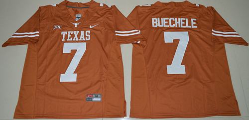 Men's UT Longhorns #7 Shane Buechele Orange 2024 comfortable