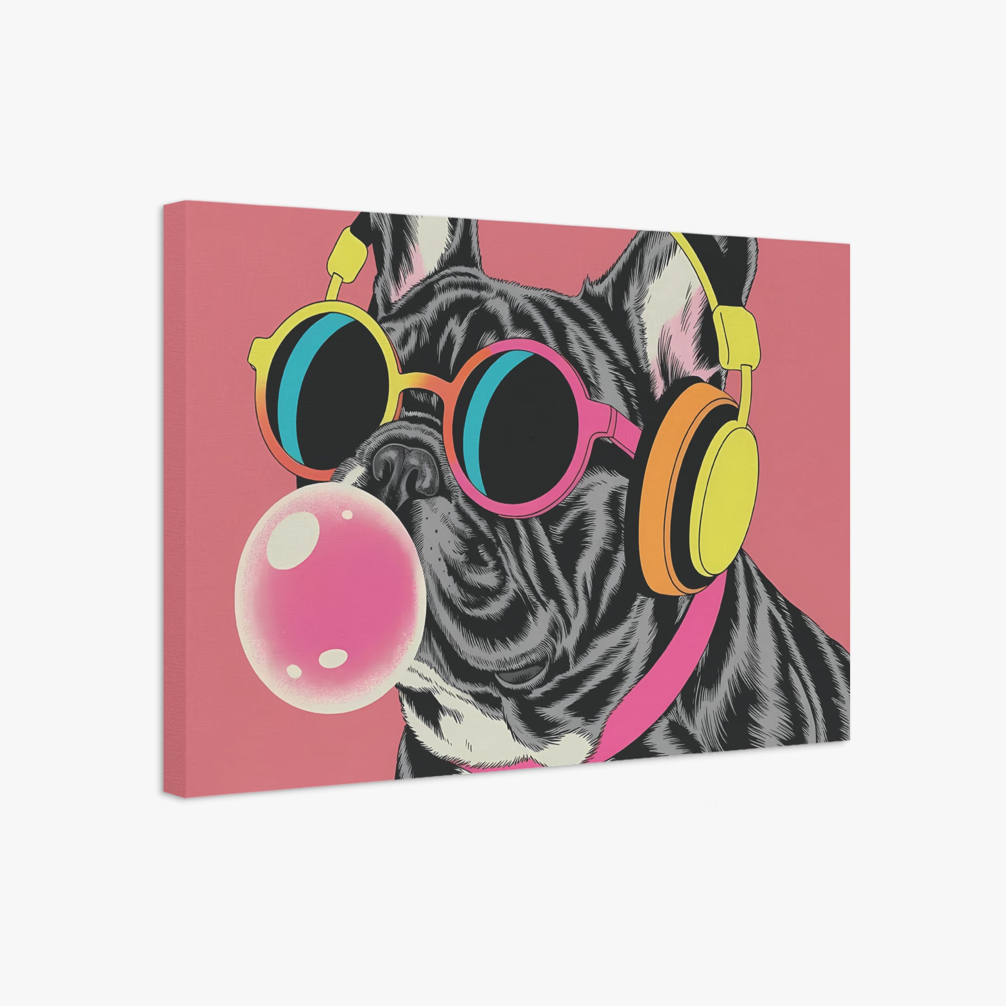 French Bulldog Violet Adorable Frenchie Canvas Wall Art Durable Dog Item